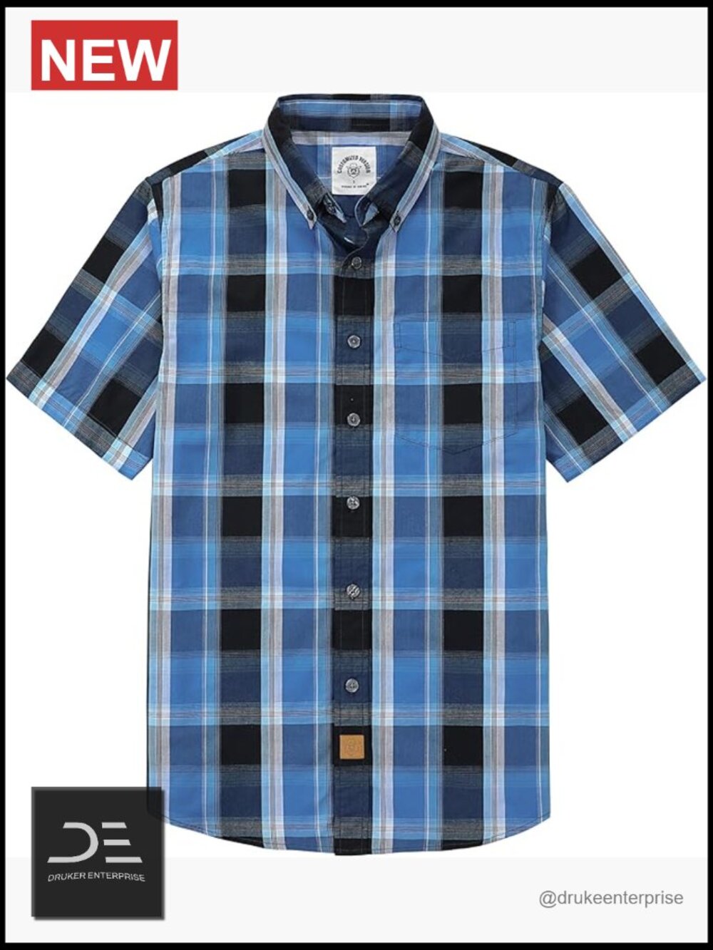 Men's Short Sleeve Button Down Shirt Soft Breathable Summer Vintage Regular Fit
